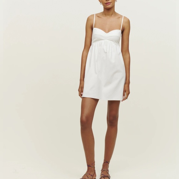 Reformation White Cox Dress - L - 10 US Womens - Picture 1 of 7
